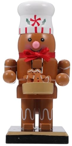 Didiseaon Walnut Doll Crafts: Wood Puppets Decor Gingerbread Nutcracker Christmas Decorations Resin Kitchen Counter Storage Dining Table Service