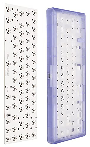 BONKZEBU Customizable 67 Key Wired RGB Backlit Mechanical Keyboard DIY Kit for XP to OS X Users (Purple)