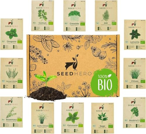 Premium Kräuter Samen Set (12 Sorten) - Hohe Keimkraft - Küchenkräuter Saatgut Mischung für Indoor & Outdoor – Basilikum, Petersilie, Dill, Kresse & Schnittlauch & Mehr – 5er Pack