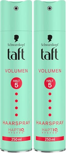 Schwarzkopf Taft Spray pour cheveux volume (250 ml), tenue 5, pour cheveux fins et clairsemés, formule végétalienne (Lot de 2)
