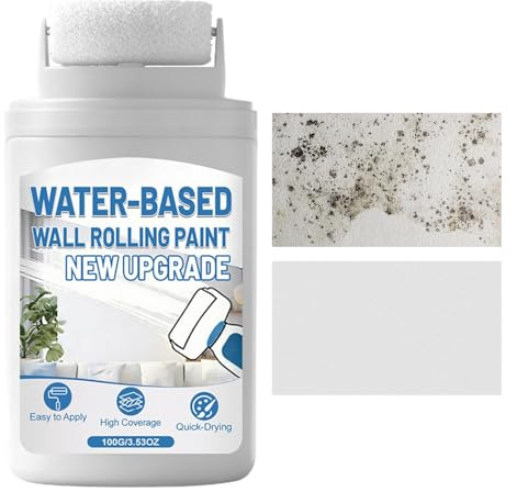 Peinture blanche – 100 g de peinture blanche à séchage rapide pour salle de bain, chambre à coucher, plinthe, meubles, cuisine, couloir, armoire