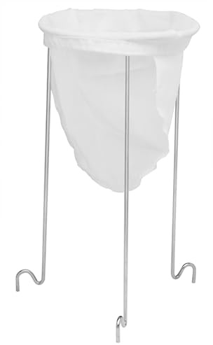 Norpro, White & Silver Strainer Stand, 12in/30.5cm high and 6.5in/16.5cm