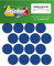 96 Klebepunkte, 35 mm, blau, aus PVC Folie, wetterfest, Markierungspunkte Kreise Punkte Aufkleber