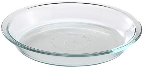 Pyrex Glass Bakeware Pie Plate 9 x 1.2 Pack of 2 - Clear - Original Genuine Pyrex - Made in the USA