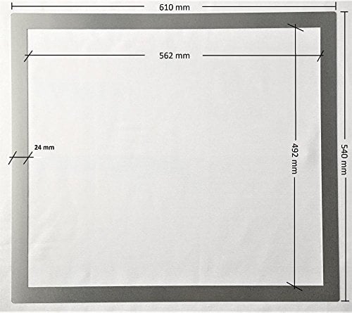 Rivanto Edelstahl Adapterrahmen für Kochfelder, Edelstahlrahmen 61 x 54 x 0,1 cm, für Arbeitsplattenausschnitt, Made in Germany