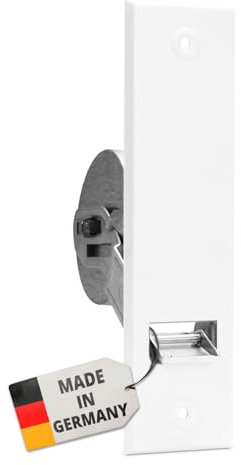 Set 5 x Einlassgurtwickler Gurtwickler inkl. Abdeckplatte Lochabstand 160mm für 5-6m Gurt für 20-23mm Gurtband - Abdeckplatte Reinweiß für Rolladen und Rollos