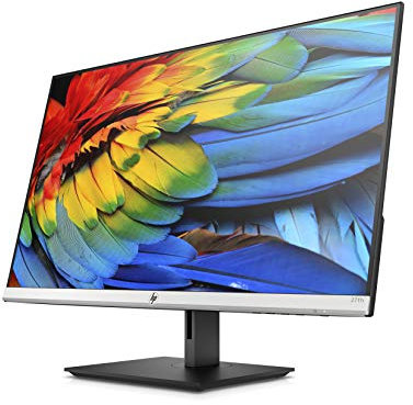 HP 27fh Monitor - 27 Zoll Bildschirm, Full HD IPS Display, HDMI, VGA, AMD FreeSync, 1920 x 1080 Pixel bei 60Hz, 5ms Reaktionszeit, höhenverstellbar, schwarz/silber