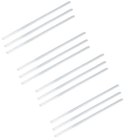Kabalo Set Of 12 Glass Stirring Stirrer Rods For Scientific Chemistry Laboratory Lab Use