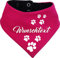 beidseitiges Multicolor Hunde Wende- Halstuch (Fb: pink-Navy) (Gr.5 - HU 52-60 cm) mit Ihrem Wunschtext