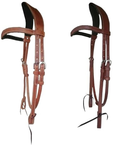 Western Imports Anatomically Shaped Harness Headstall (dunkel geölt)