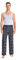JTPW Men's 100% Cotton Flannel Sleep Pajama Pants with Pockets, Yellowish Navy Plaid, Size: L