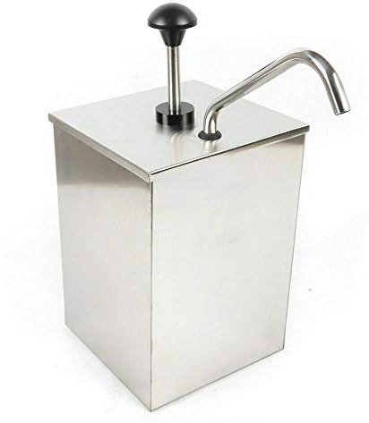 Edelstahl Sauce Dispenser, Futchoy 4L Ketchup Spender Pumpspender Spender Saucenspender Dosierspender für Sojasoße Essig Ketchup (1-fach)