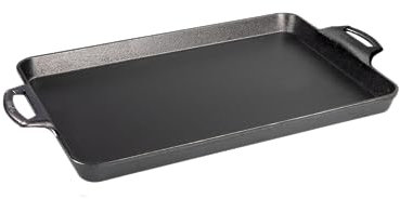 Lodge Molde para hornear de hierro fundido de 15.5 x 10.5 pulgadas