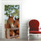 A.Monamour Türtapete Selbstklebend Türfolie Türposter 3D Zwei Pferde Stehen Am Tierthema Der Holzzäune Vinyl Folie Türdeko Tapete Wandbild Türaufkleber Türtattoo 85 x 200 cm
