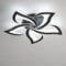 Riserva Led Deckenleuchte Moderne, 60W 6500LM Blütenblatt Design Led Deckenlampe, Kaltes Weiß 6500K Acryl Deckenlampe, für Schlafzimmer, Kinderzimmer, Arbeitszimmer,Wohnzimmer(Ø60CM, Schwarz)