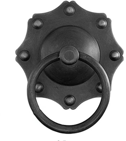 MMQGQ store Türklopfer Schwarze Antike Blühende Türklopfer, Retro Hölzerner Haustürgriff, Anti-rost-Garten-innenhof-wanddekoration Zubehör(Size:15cm Diameter)