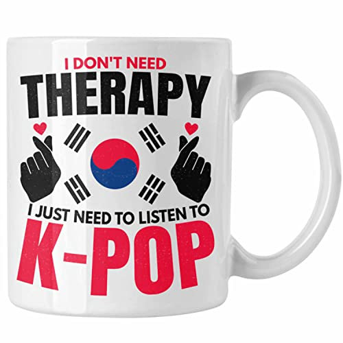 Trendation - K-Pop Tasse Geschenk Kpop Koreal Style Südkorea Geschenkidee Spruch (Weiß)