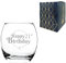 Engraved 21st Birthday Gift, Tondo Tumbler Glass, Holds 13.6oz, 405ml, Gift Boxed, Happy Birthday Balloon Design, Gift for Him or Her, Laser Engraved in The UK