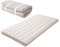 EMOOR Japanische Gepolsterte Futon-Matratze Machi 100 x 202 cm Grau, Zwickel Faltbar Verstaubar Elastische Bänder Bodenschlaf-Gästebett Tatami-Matte