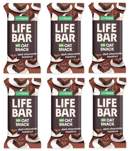 Lifefood Lifebar - Hafer Snack Dark Chocolate Hazelnut, 40g (6er Pack)