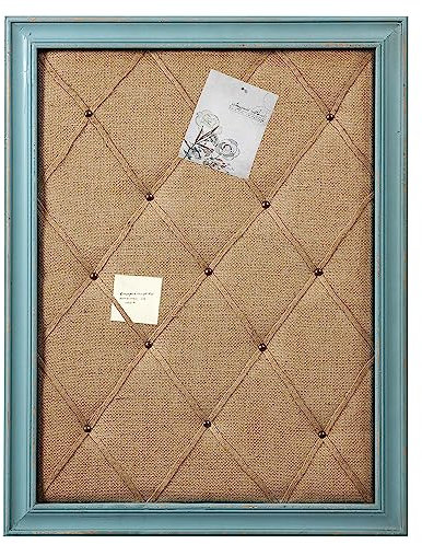 SOFE Pinnwand aus Stoff mit Band, groß, 53,3 x 68,6 cm, blau gerahmt
