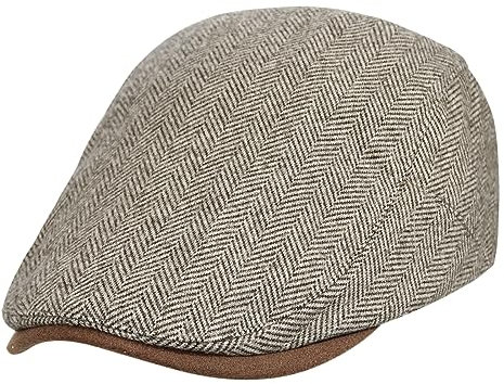 HAPPYPOP Schirmmütze Herren Schiebermütze Driving Cabbie Jagd Flatcap Newsboy Cap Gatsby Herren Hut Barett Schlägermütze Schiebermütze Herren Warm Komfortabel Winter
