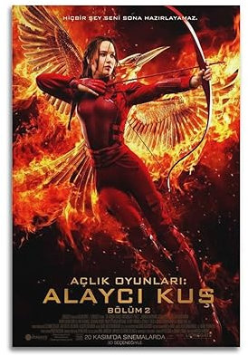 VZRSQZK Filmposter The Tribute von Panem 3 Mockingjay, dekoratives Gemälde, Leinwand-Wandposter und Kunstdruck, modernes Familienschlafzimmer-Dekor-Poster, 20 x 30 cm