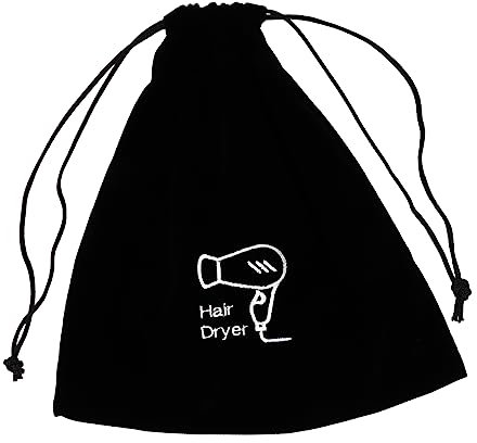 DOITOOL 1 Bolsa De Terciopelo Para Guardar Secador De Pelo Bolsa Grande De Viaje Para Artículos De Aseo Bolsa Para Accesorios Para El Cabello Bolsa Con Cordón Para Secador De Pelo