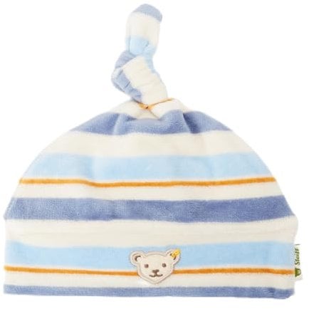 Steiff Mütze EU Größe 39 Powder Blue, Baby Jungen Mütze, Ohrenschützer für Babys, warme Wintermütze, Ohrenwärmer für kalte Jahreszeit, weich und bequem, waschmaschinenfest