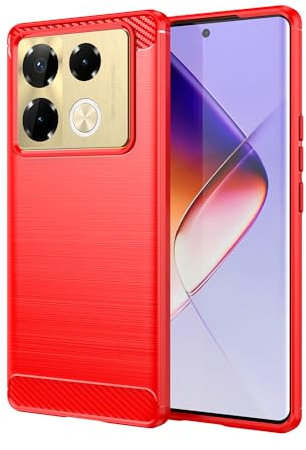 TINGYR Coque pour Infinix Note 40 Pro 5G, Housse Silicone Ultra Mince, TPU Silicone, Anti Rayure, Anti Chute, Durable, Housse Étui pour Infinix Note 40 Pro 5G Smartphone.(Rouge)
