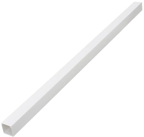 vidaXL 150x50mm White PVC Cable Trunking - 10m Conduit Cover for Organizing and Concealing Wires, Cuttable, Paintable, with Mounting Flexibility