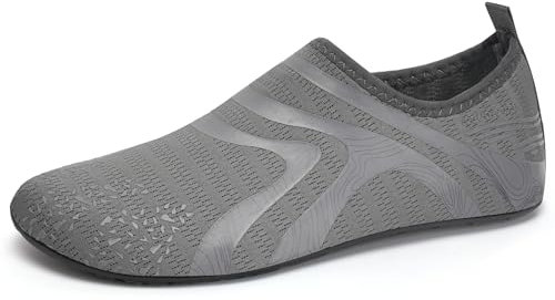 IceUnicorn Water Shoes Womens Beach Shoes Mens Yoga Quick Watersport Aqua(342Grey, 10/11UK=44/45EU)
