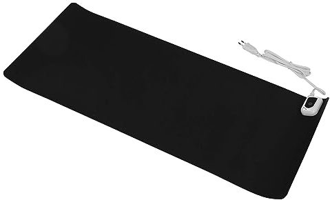 Warmes Mauspad, Beheizte Schreibtischunterlage 31 X 13 Zoll, groß, 4 Stunden Automatische Abschaltung, UV-Drucktechnologie für Schlafsäle für Zuhause (BLACK)