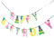 WOONEKY Hawaii Pull Flag Summer Birthday Party Banner Merry Birthday Banner Hawaii Theme Birthday Banner Summer Birthday Banner Happy Birthday Banner Cake Decorations Emblems Paper
