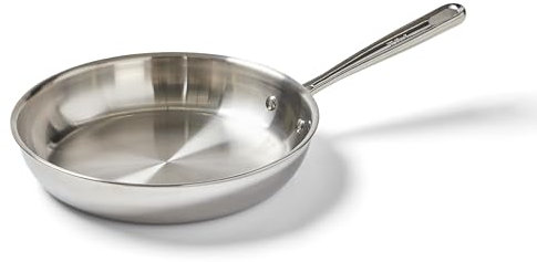 T-Fal Pro Tri-Ply Stainless Steel Fry Pan 10 Inch Induction Cookware, Oven Safe 500F, Fast & Even Heat, Professional Quality & Durability, Frying Pan, Skillet, Cookware, Silver