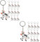 Toyvian 24pièces Porte-clés Vache Cartoon Animal Accessoires De à Main Charmant Pendentif Pour Fêtes Et