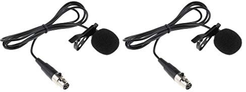 Pistro Lavalia Microphone Metal Tie Clip Lapel Microphone with Clip XLR for Class Video Conferencing 2 Pack