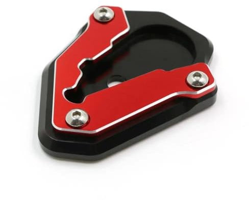 SSFGHRHQ rutschfest Motorrad-Ständer Für Ducati 848 1098 1198 Alle Jahre, Verlängerungspolster, Seitenständer-Vergrößerungsplatte(Rot)