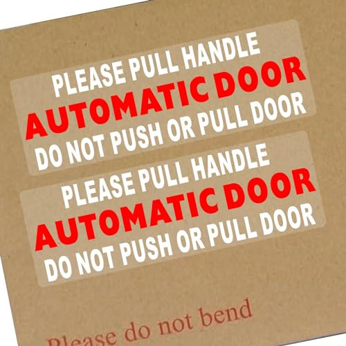 2 x Automatic Door Please Do Not Pull Handle Do Not Push Window Stickers Hackney Mini Cab Taxi Minicab Minibus Notice Signs T7 (Externally to Smooth Surfaces)