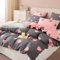Tospass Liebe Bettwäsche 220x240cm Grau Rosa Herz Mädchen Wende Bettwäsche Set Liebesmotiv Romantisch Mikrofaser Deckenbezug 1 Bettbezug mit Reißverschluss 2 Kissenbezug 80x80cm