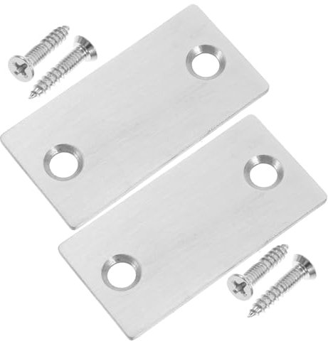 QUMIIRITY 2pcs Door Latch Strike Plate Covers for Hole Repair and Reinforcement Door Handle Fixing Plates for Interior and Exterior Doors Easy Installation Seamless Integration