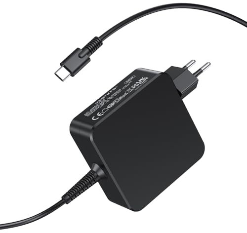 Chargeur 65W Chargeur USB C Ordinateur Portable pour Macbook Pro/Air Huawei Matebook ASUS Zenbook Lenovo Thinkpad Yoga HP Chromebook Acer Samsung Google Adaptateur d'alimentation avec Câble 1.7M