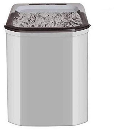 Macchina per cubetti di ghiaccio, macchina per ghiaccio da banco, produce 15 kg di ghiaccio in 24 ore con cestello e paletta per ghiaccio, produzione rapida di ghiaccio, perfetta per casa/cucina/uff