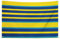 Art Decor Drapeau à rayures jaunes et bleues avec quatre trous pour décoration murale pour dortoir, bar, fête en plein air, drapeaux de fête 60 x 90 cm