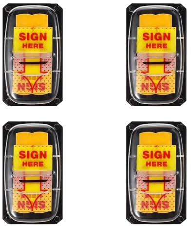 200 Pcs Sign Here Stickers Tabs,Sign Here Post Flags Notes Arrow Labels Sticky Tabs,Adhesive Signature Stickers for Office Documents School Notebook Page Markers Notary Supplies