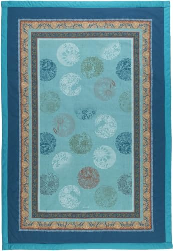 Bassetti Florence Plaid aus 100% Baumwolle in der Farbe Türkis T1, Maße: 240x250 cm - 9333454
