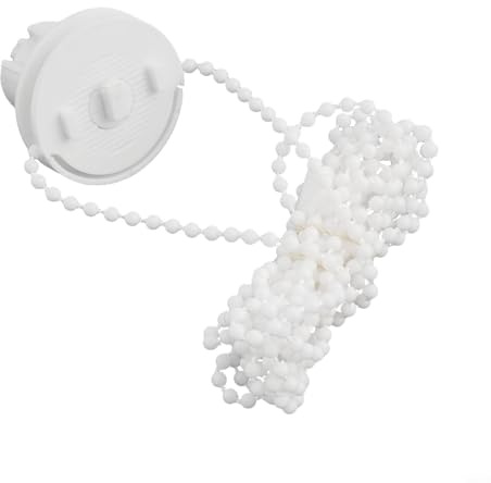 Rollo-Montageset für 28 mm und 32 mm Rohre, Reparatur- und Installationsset mit robusten Halterungen, Kette für max. 160 cm Länge, Weiß (32 mm)