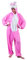 Boland Combinaison de déguisement en peluche Animal max 1,80 m rose