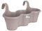 elho Corsica Easy Hanger Trio 50 - Übertopf für Balkon & Außen - Ø 53.0 x H 27.0 cm - Braun/Taupe