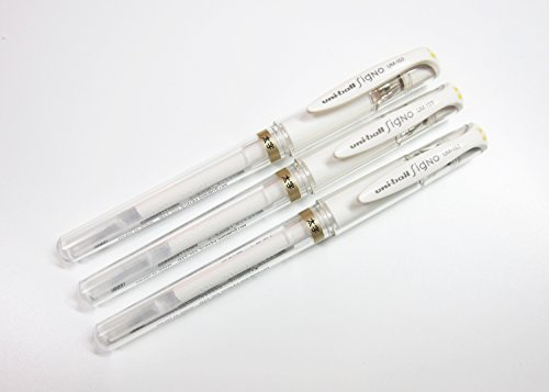 uni-ball Signo UM 153 Gel Rollerball Pen Stroke Width 0.6 mm Metal, Whiteaa